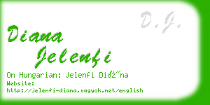 diana jelenfi business card